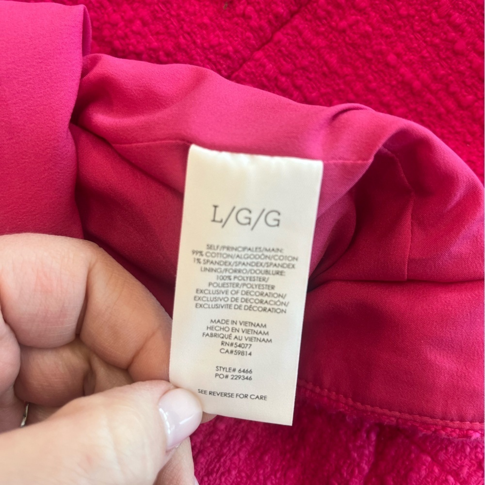 CAbi Ballroom Tweed Jacket Fuchsia Large - Picture 6 of 10